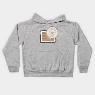 Vintage Coffee house stamp design Kids Hoodie